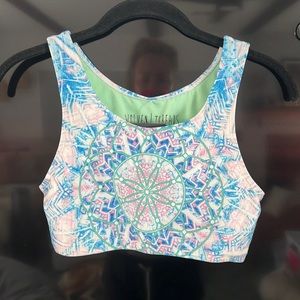 Wolven Threads Orbit festival yoga bra top